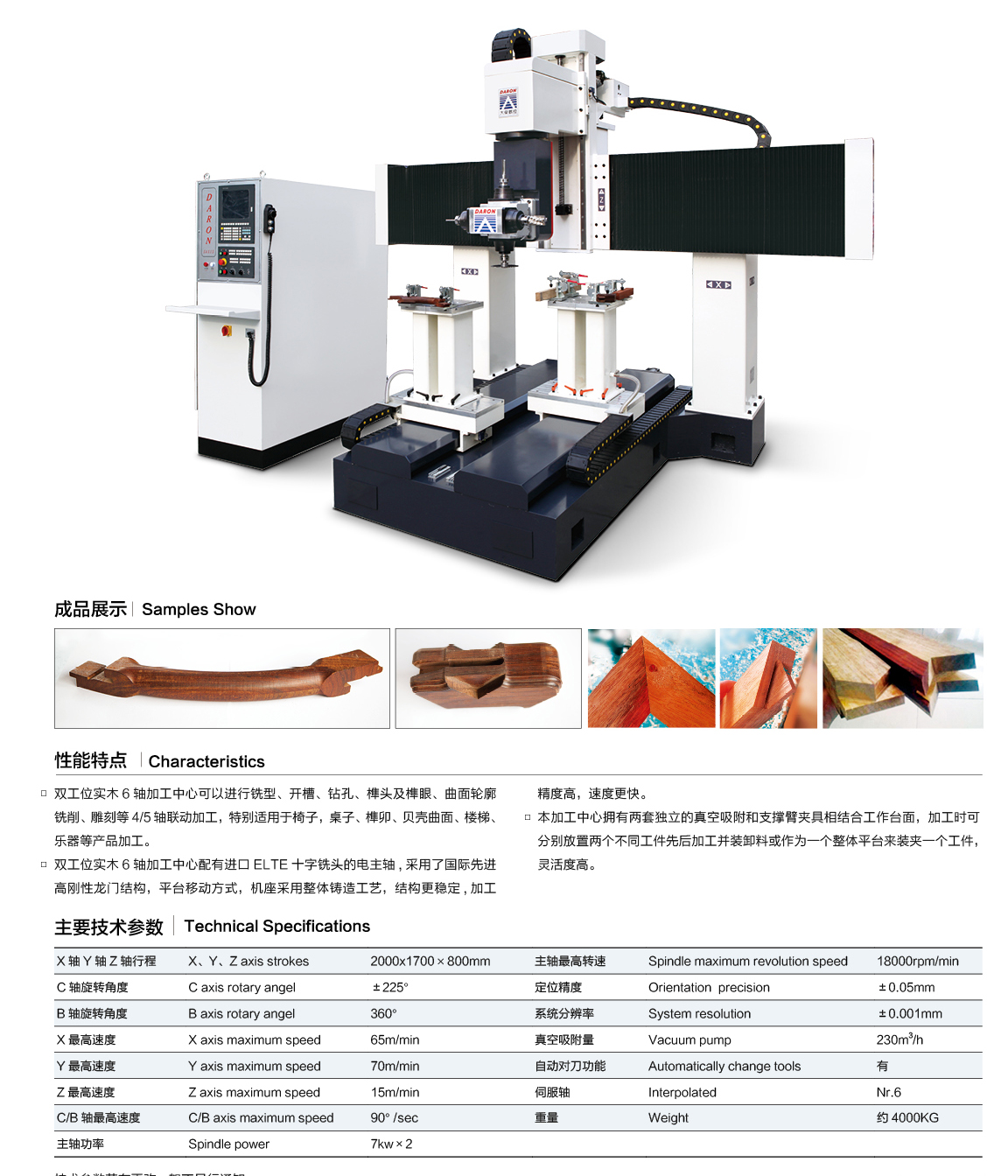 雙工位五軸聯(lián)動(dòng)加工中心